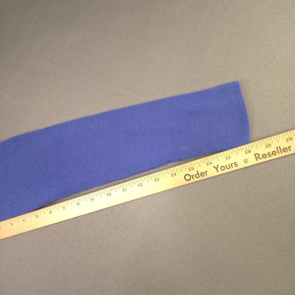 Talbots Cardigan Sweater Womens Medium Blue V-Neck Button Front Satin Trim Knit - Picture 12 of 13